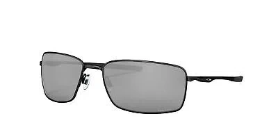Pre-owned Oakley Square Wire Sunglasses, Polished Black Frame, Prizm Black Lens