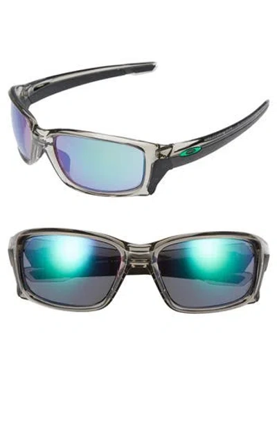 Oakley Straight Link 61mm Rectangular Sunglasses In Gray