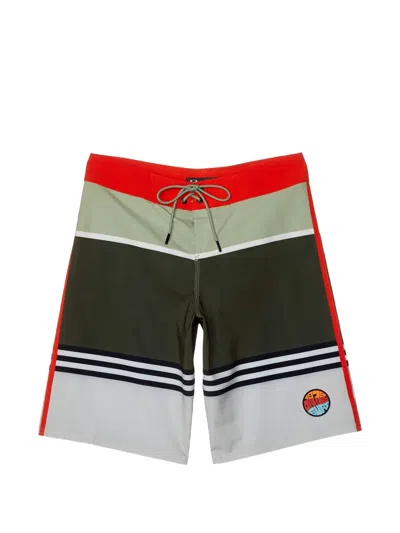 Oakley Striped 1975 Colour-block Boardshorts In Multi