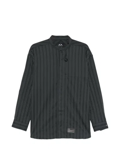 Oakley Striped Buttoned Shirt In Gray