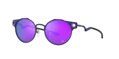 Pre-owned Oakley Sunglasses Deadbolt Fabio Quartararo Matte Navy Prizm Violet Oo6046-10 In Purple