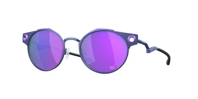 Pre-owned Oakley Sunglasses Deadbolt Fabio Quartararo Matte Navy Prizm Violet Oo6046-10 In Purple