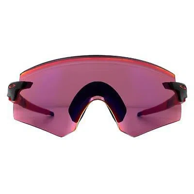 Pre-owned Oakley Sunglasses Encoder Oo9471-01 Matte Black Prizm Road In Red