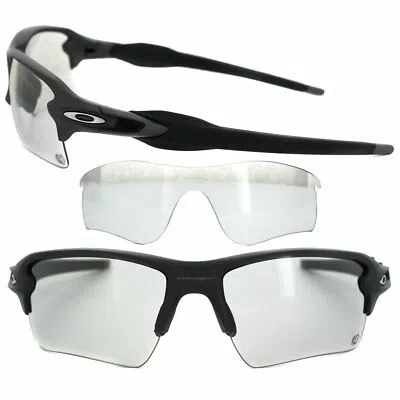 Pre-owned Oakley Sunglasses Flak 2.0 Xl Oo9188-16 Matte Black Black Iridium In Gray