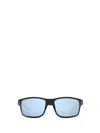 Oakley 61mm Polarized Rectangle Sunglasses In Matte Black
