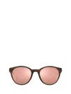 Oakley Spindrift 52mm Prizm™ Mirrored Round Sunglasses In Matte Brown Tortoise