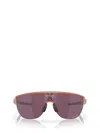 Oakley 42mm Corridor Rectangle Shield Sunglasses In Matte Ginger
