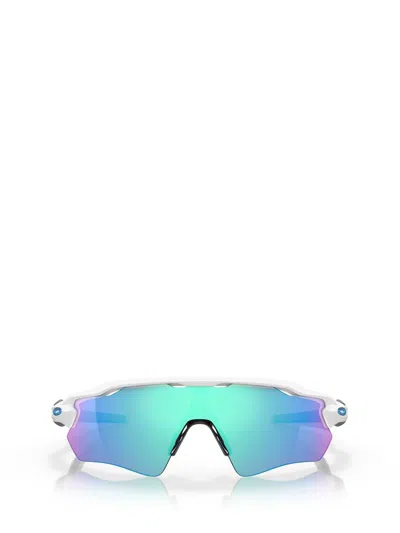 Oakley Logo Geometric Frame Sunglasses In Blue