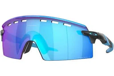 Pre-owned Oakley Sunglasses  Encoder Strike Matte Black Prizm Sapphire Oo9235-05 In Blue