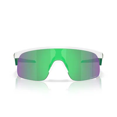 Oakley Sunglasses Oj9010 901033 Resistor Matte White/prizm Jade Kids
