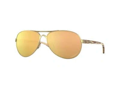Pre-owned Oakley Sunglasses Oo4079 Feedback 407937 Gold Rose Gold