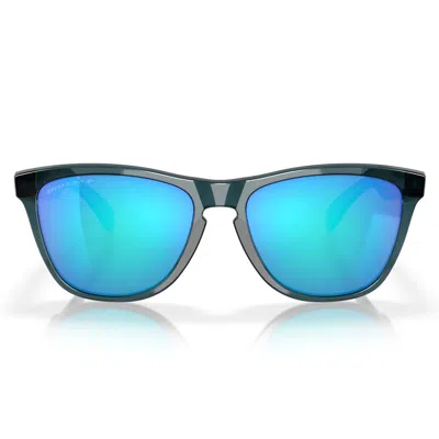 Oakley Sunglasses Oo9013 9013 F6 Frogskins Black/blue Unisex Polarized In Pattern
