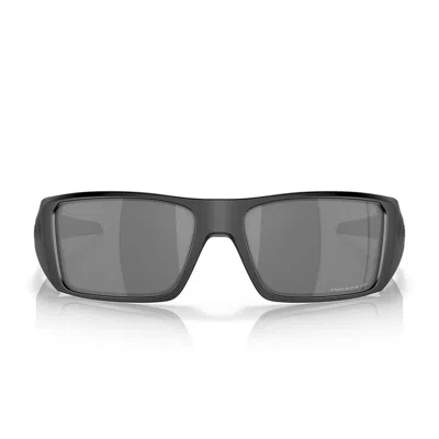Oakley Sunglasses Oo9231 923102 Heliostat Glossy Black/prizm Black Unisex Polarized In Gray