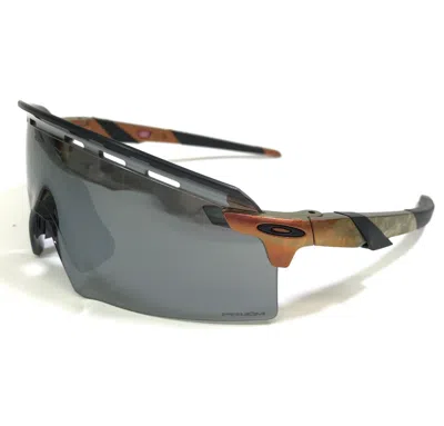 Pre-owned Oakley Sunglasses Oo9235-1239 Encoder Strike Matte Black Orange Prizm 24k Lenses In Gray
