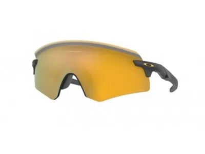 Pre-owned Oakley Sunglasses Oo9471 Encoder 947104 Gold Gray Man