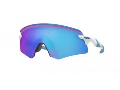 Pre-owned Oakley Sunglasses Oo9471 Encoder 947105 White Blue Man