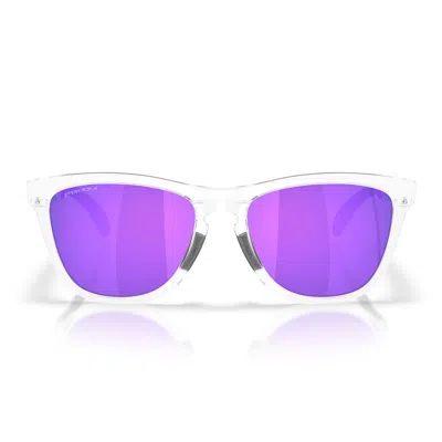 Oakley Sunglasses Oo9503 950305 Frogskins Range Xl Matte Transparent/prizm Violet Unisex In White
