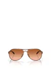 Oakley Feedback Brown Gradient Polarized Aviator Ladies Sunglasses Oo4079 407914 59 In Pink