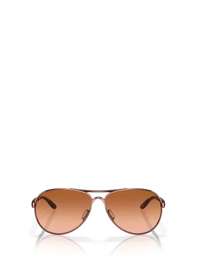 Oakley Feedback Brown Gradient Polarized Aviator Ladies Sunglasses Oo4079 407914 59 In Gold