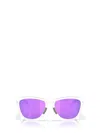 Oakley Clear Frame Rubber Temple Tips Sunglasses In Purple