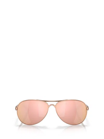 Oakley Feedback Prizm Rose Gold Aviator Ladies Sunglasses Oo4079 407944 59 In Gold / Rose / Rose Gold