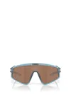 Oakley Km Latch Tm Panel Mask Sunglasses In Transparent Stonewash