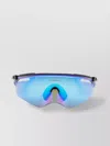 Oakley Sunglasses With Blue Lenses And Curved Temples