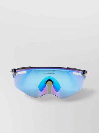 Oakley Sunglasses With Blue Lenses And Curved Temples