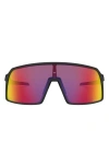 Oakley Sutro 137mm Prizm™ Wrap Shield Sunglasses In Black