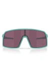 Oakley Sutro 137mm Prizm™ Wrap Shield Sunglasses In Matte Pacific/prizm Road Black