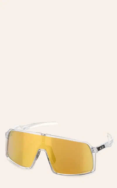 Oakley Sutro Clear & Gold Lens Sports-performance Sunglasses In Yellow