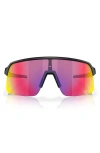 Oakley Sutro Lite 139mm Prizm™ Semirimless Wrap Shield Sunglasses In Dark Grey