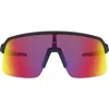 Oakley Sutro Lite 139mm Prizm™ Wrap Shield Sunglasses In Black