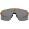 Oakley Sutro Lite 139mm Prizm™ Wrap Shield Sunglasses In Gold
