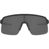 Oakley Sutro Lite 139mm Prizm™ Wrap Shield Sunglasses In Matte Black/prizm Black