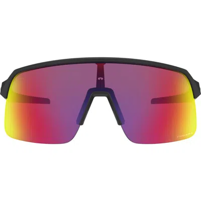 Oakley Sutro Lite 139mm Prizm™ Wrap Shield Sunglasses In Matte Black/prizm Road