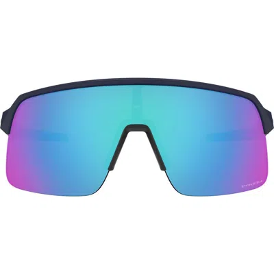 Oakley Sutro Lite 139mm Prizm™ Wrap Shield Sunglasses In Matte Navy/prizm Sapphire