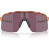Oakley Sutro Lite 139mm Prizm™ Wrap Shield Sunglasses In Matte Red