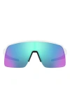 Oakley Sutro Lite 139mm Prizm™ Wrap Shield Sunglasses In White/prizm Sapphire