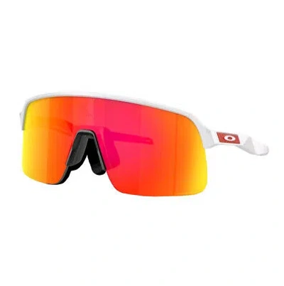 Pre-owned Oakley Sutro Lite Matte White W/ Prizm Ruby In Red