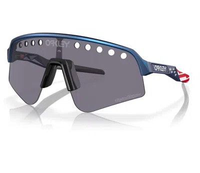Pre-owned Oakley Sutro Lite Sweep Sunglasses - 2024 - Tld Blue Colorshift W/prizm Grey