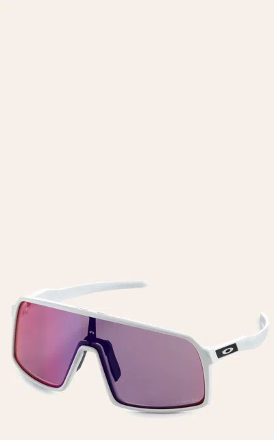 Oakley Sutro Matte White With Purple Lens Sports-performance Sunglasses
