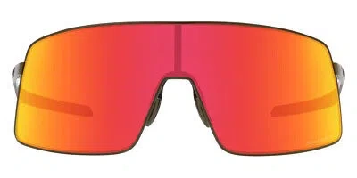 Pre-owned Oakley Sutro Ti Oo6013 Men Satin Carbon / Prizm Ruby Rectangle & Authentic