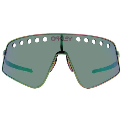 Oakley Sutro Ti Sweep Prizm Road Jade Shield Unisex Titanium Sunglasses Oo6025 602505 138 In Green