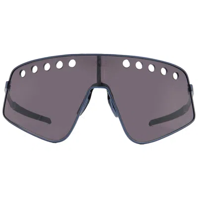 Oakley Sutro Ti Sweep Prizm Road Shield Unisex Titanium Sunglasses Oo6025 602504 138 In Gray