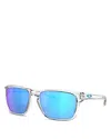 Oakley Sylas Rectangular Sunglasses, 57mm In Clear/blue Solid