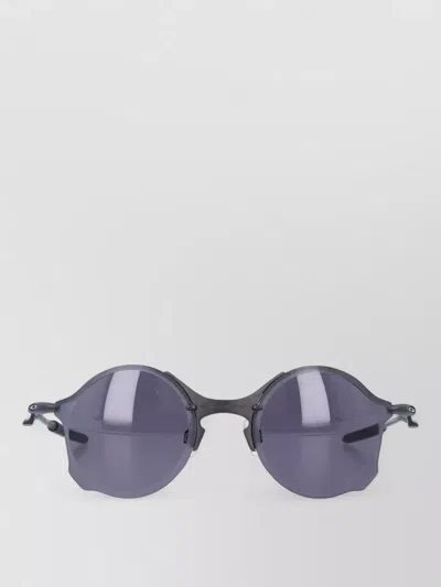 Oakley Tailend Ti Round Metal Sunglasses Dark Lenses In Gold