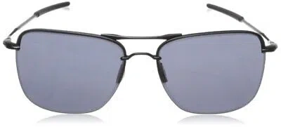 Pre-owned Oakley Tailhook Men's Sunglasses Oo4087/01 Black Square Gray Non-polarized 60mm