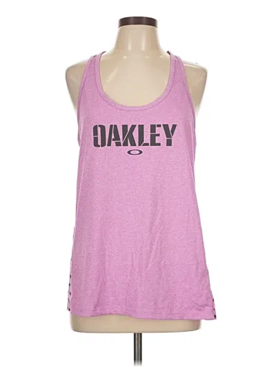 Pre-owned Oakley Tank Top Pink Halter Neckline Tops