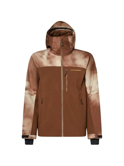 Oakley Tc Skull Reduct Jacket In Brown